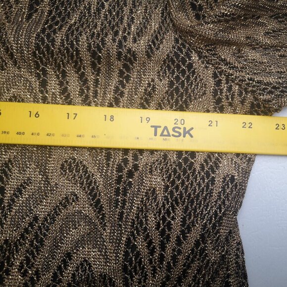 Vintage Tradition Ladies Size 16 Gold & Black Made in Canada Button Front Tunic - Picture 7 of 9